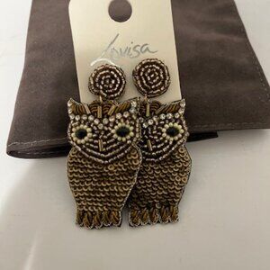 Lovisa beaded owl earrings.
